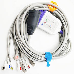 สายเคเบิล <span class=keywords><strong>ECG</strong></span> สำหรับมอนิเตอร์ zoll ที่เข้ากันได้สายเคเบิล EKG มาตรฐาน10สาย - Product Image 2