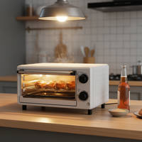 Four électrique compact de 9 L avec minuterie mécanique et fonction rôtissoire, idéal pour dortoirs et appartements