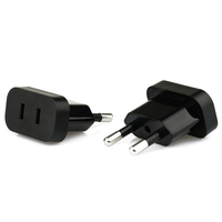 Adaptateur de prise personnalisé US vers EU Europe Euro Allemagne Chargeur de voyage Adaptateur portable USA 2 broches vers EU 4,8 mm 4,0 mm Adaptateur de prise