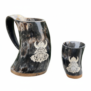 Lujoso diseño antiguo hecho a mano cuerno Natural vaso de chupito para cerveza bebiendo cuerno taza producto descarado exportaciones - Product Image 1