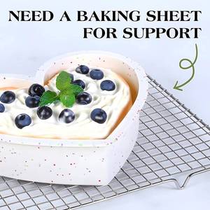 Moule à gâteau en silicone en forme de cœur MUYULINS, antiadhésif, sans BPA, certifié LFGB, idéal pour les brownies et le pain, adapté pour la cuisson - Product Image 6