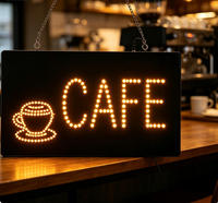 Enseigne ouverte personnalisée à matrice de points LED, enseigne à lettres LED à pixels avec icônes décoratives, enseigne lumineuse suspendue étanche pour décoration murale