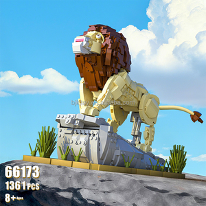 Blocs de construction Jie Star en gros, modèle de <span class=keywords><strong>jouet</strong></span> BJ251031007 Le <span class=keywords><strong>Roi</strong></span> <span class=keywords><strong>Lion</strong></span>, plastique ABS écologique, 1361 pièces, créativité éducative - Product Image 2