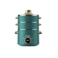 1000W Smart cooker 304 stainless steel digital food maker machines electric food steamers cooker cookware set