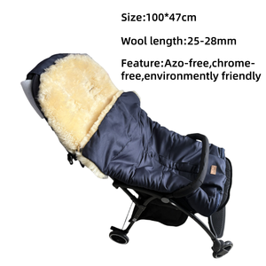 Sac de couchage pour poussette en peau de mouton australienne 100 % naturelle, sac de voyage pour bébé, support d'échantillon, vente en gros - Product Image 3