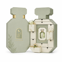 Boîte de calendrier de l'avent personnalisée de luxe en forme de parfum, 12 jours, pour coffrets cadeaux de parfums et cosmétiques de Noël