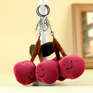 Nuevo Llavero de Peluche con Forma de Cereza Simulada, Suave y Moderno, Adorno Colgante - Product Image 3