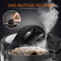 GTAP06F Cuiseur multifonction électrique domestique en acier inoxydable, friteuse à air, autocuiseur avec contrôle numérique et 9 programmes