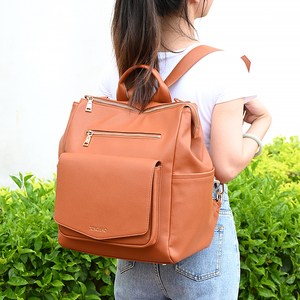 Nieuwe Aankomst Kwaliteit Veganistische Lederen Luiertas Rugzak Mode Ontwerpers Luiertas Voor Baby - Product Image 2