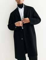 Manteau en laine épaisse pour homme, style classique, coupe ample, col en V, bouton unique, anti-plis, respirant, très vendu