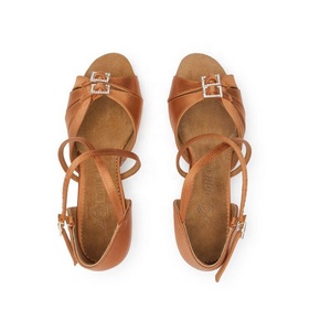 Semelle en peau <span class=keywords><strong>de</strong></span> vache en satin chaussures <span class=keywords><strong>de</strong></span> <span class=keywords><strong>danse</strong></span> <span class=keywords><strong>de</strong></span> salon pour filles en cuir véritable BD chaussures <span class=keywords><strong>de</strong></span> <span class=keywords><strong>danse</strong></span> latine talons hauts sandale <span class=keywords><strong>sandales</strong></span> Sexy pour filles - Product Image 3