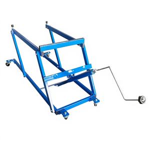 Kit de levage pliable en acier pour <span class=keywords><strong>motoneige</strong></span>, capacité 800 lb, avec roues, chariot réglable et support de levage à levier - Product Image 1