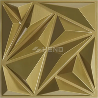 Panel de Pared 3D de PVC Dorado de 30*30cm, Papel Tapiz Ecológico para Decoración de Paredes Interiores y Techos