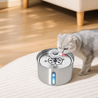 Distributeur d'eau automatique luxueux et écologique en acier inoxydable avec capteur de mouvement infrarouge intelligent pour chiens et chats