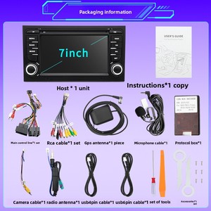 TOPSOURCE Autoradio Android con Display IPS da 7 Pollici per <span class=keywords><strong>Audi</strong></span> <span class=keywords><strong>A4</strong></span> con Navigazione e Interconnessione CarPlay - Product Image 3
