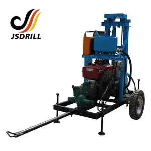 JSDRILL 100 150Meter Hydraulischer tragbarer Dieselmotor Ketten bohrmaschine mit Wasser brunnen Japan Preis