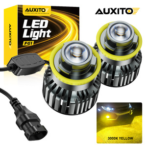 หลอดไฟตัดหมอก LED สำหรับรถยนต์ AUXITO รุ่น H8 H9 H11 H16 ดีไซน์โปรเจคเตอร์ ขนาดเล็ก หลอดไฟตัดหมอก 3000K สีเหลืองอำพัน - Product Image 1