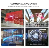Pantalla LED Transparente HD para Publicidad en Interiores, Pantalla LED Transparente de Malla de Vidrio, Video Wall de 3.9mm-7.8mm para Escaparates y Centros Comerciales