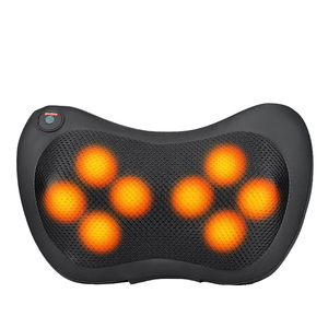 Portable Shiatsu 12-<b>head</b> <b>Massager</b> Pillow for Neck Shoulder Back Buttock Waist with Infrared Physiotherapy for Body Use - Product Image 4