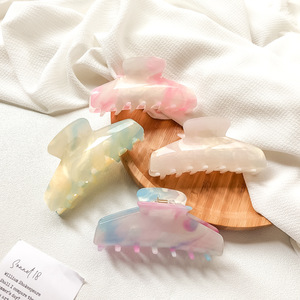 SongMay, recién llegado, accesorios para el <span class=keywords><strong>cabello</strong></span> de <span class=keywords><strong>Color</strong></span> personalizado, 11cm, pinzas acrílicas de estilo coreano bonitas para el <span class=keywords><strong>cabello</strong></span> para niñas, <span class=keywords><strong>cabello</strong></span> de plástico colorido - Product Image 4