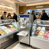 Machine Gelato italienne commerciale refroidissement à l'eau Machine de glace dure Maquinaria De Heladeria
