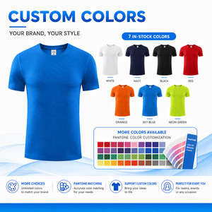 T-shirt de sport en polyester 100% de haute qualité, séchage rapide, 150g, respirant, manches courtes, personnalisable avec logo. - Product Image 2