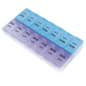 Boîte de rangement de médicaments colorés, boîte à médicaments en plastique pour médicaments, boîte à pilules de 7 jours - Product Image 4