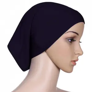 新款时尚软棉伊斯兰穆斯林妇女头巾罩头巾帽子盖帽