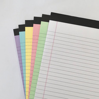 Bloc-notes colorés en gros, 50 feuilles lignées, agrafés, pour usage bureautique, papier à écrire ligné, carnet