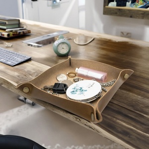 Luxury Leather Storage Tray for OEM Laser & Sublimation Engraving Printable Coins Accessories Tray - Product Image 6