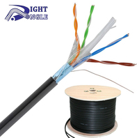 Cable Ethernet Cat6 de Cobre Puro CCA para Exteriores SFTP FTP UTP, 305m/Caja, Cubierta de PE LSZH PVC, Conductor de 0.35-0.58mm