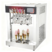 Nueva Máquina de Helado Suave de 5 Sabores para Mesa, Uso Comercial en Restaurantes, Fabricada en Acero Inoxidable, Máquina para Hacer Yogurt Congelado