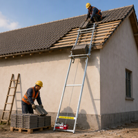 Monte-charge électrique solaire 110 V avec rail sectionnel, élévateur de toit pour panneaux de verre et matériaux de construction longs