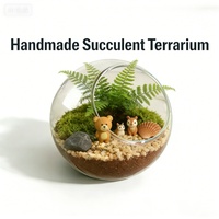 Vase Terrarium Moderne en Verre Borosilicate à Bord Incliné de 15cm, 18cm et 20cm pour Micro-Paysage Créatif DIY, Idéal pour Plantes Succulentes et Décoration de Pâques