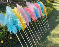 Grande herbe de pampa blanchie couleur blanche neige 45 pouces de haut herbe de pampa blanche séchée pour arche de mariage