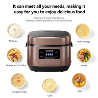 Autocuiseur Électrique Tactile Intelligent Multifonctionnel 1L-1.8L avec Cuve Intérieure en Acier Inoxydable 304, Préréglage 24H, Mini Appareil Électroménager Économe en Énergie