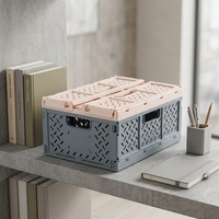 Mini caisse de rangement en plastique PP léger, empilable, pliable et recyclable