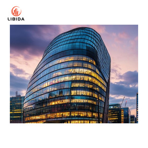 Stile europeo moderno edificio con doppi vetri di vetro facciata in lega di alluminio <span class=keywords><strong>bastone</strong></span> tenda pareti sistema <span class=keywords><strong>per</strong></span> ufficio Hotel esterno - Product Image 2