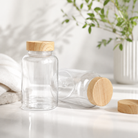 Fournisseur OEM, flacon de stockage de pilules et de compléments alimentaires en plastique PET avec bouchon à vis, 250 ml, 275 ml, emballage pour médicaments