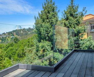 Hot bán kính lan can thiết kế hiện đại nhôm U kênh cho ban công hoặc sân thượng - Product Image 1