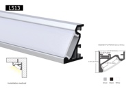 20x16MM pour lampe de ligne d'armoire profilé alu extrusion de canal angle mural 45 degrés bande led éclairage d'angle led profilé aluminium