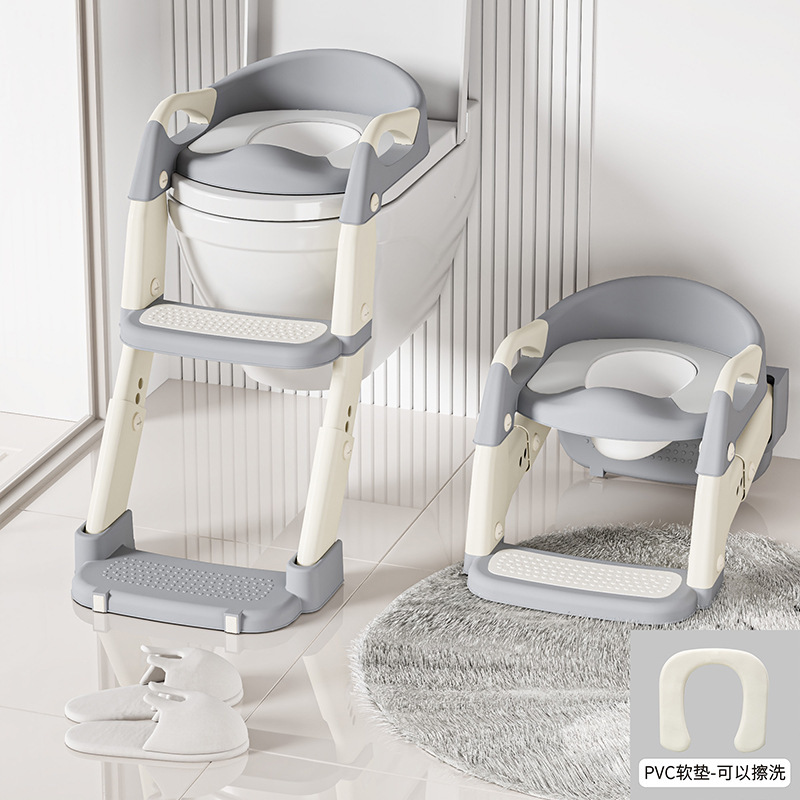 Cuscino WC in PVC grigio a tre passaggi