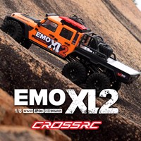 Crossrc EMOXL2 1/8 Voiture RC Électrique Brushless Hobbywing 6 roues motrices Télécommandée Tout-terrain avec Blocage de Différentiel 6 roues pour Grimper sur Roches