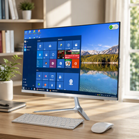 Komputer Desktop Performa Tinggi 21.5" dhp i5 7500 8+128GB AIO Monoblock Office Full Set All in One untuk Pengeditan Kantor Rumah
