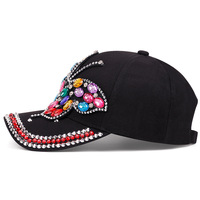 Topi Bisbol Lintas Batas Baru Berhias Berlian Denim Snapback Modis Serbaguna Empat Musim Kasual Luar Ruangan