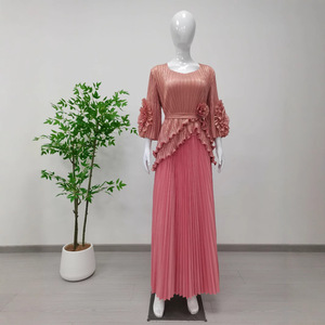 Ensemble 2 pièces plissé irrégulier décontracté imprimé pour femmes africaines grandes tailles – Tendance - Product Image 1