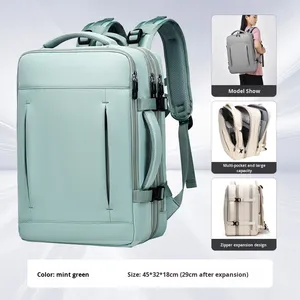 Sac à dos pour ordinateur portable unisexe, tendance, grande capacité, en nylon imperméable et respirant, avec sangles à coussin d'air pour les voyages en plein air - Product Image 6