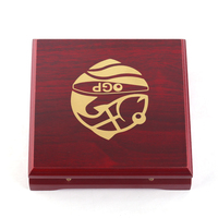 Cajas de Madera MDF en Blanco con Logotipo Estampado en Oro Personalizado, Cajas de Madera de Lujo para Monedas y Medallas, Embalaje de Cajas de Madera para Regalos