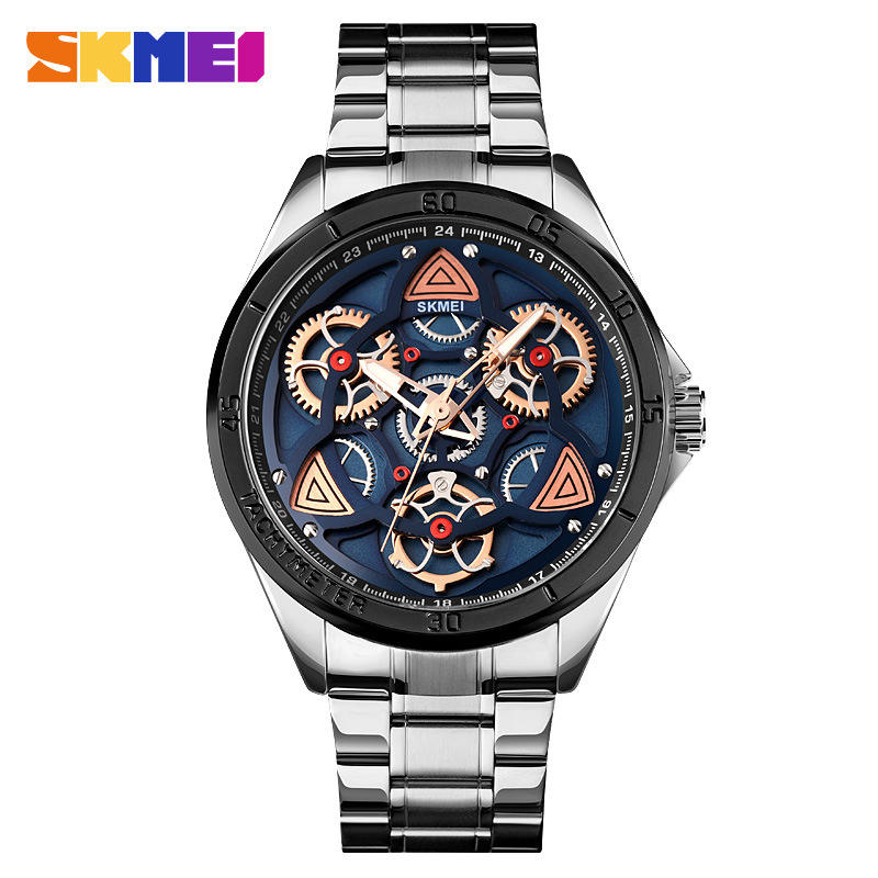 เปลือกเงิน หน้าปัดสีน้ำเงิน