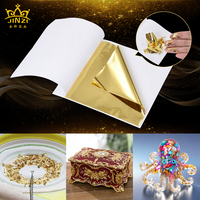Feuilles d'or d'imitation taïwanaises de bonne qualité 9x9 cm pour dorure de meubles et décoration de clous